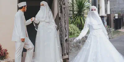 10 Model Baju Akad Nikah Syari Sederhana untuk Hari Bahagia Anda