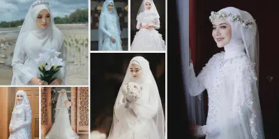 5 Inspirasi Baju Pengantin Akad Muslimah Terbaik 2021