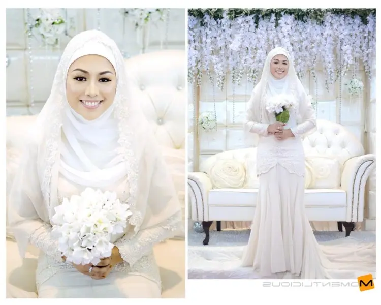 12 Ide Busana Baju Syari Pernikahan Terbaru 2021