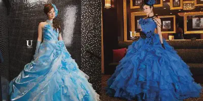 Gaun Pengantin Warna Biru Tosca - Warna yang Akan Membuatmu Bersinar di Hari Bahagiamu